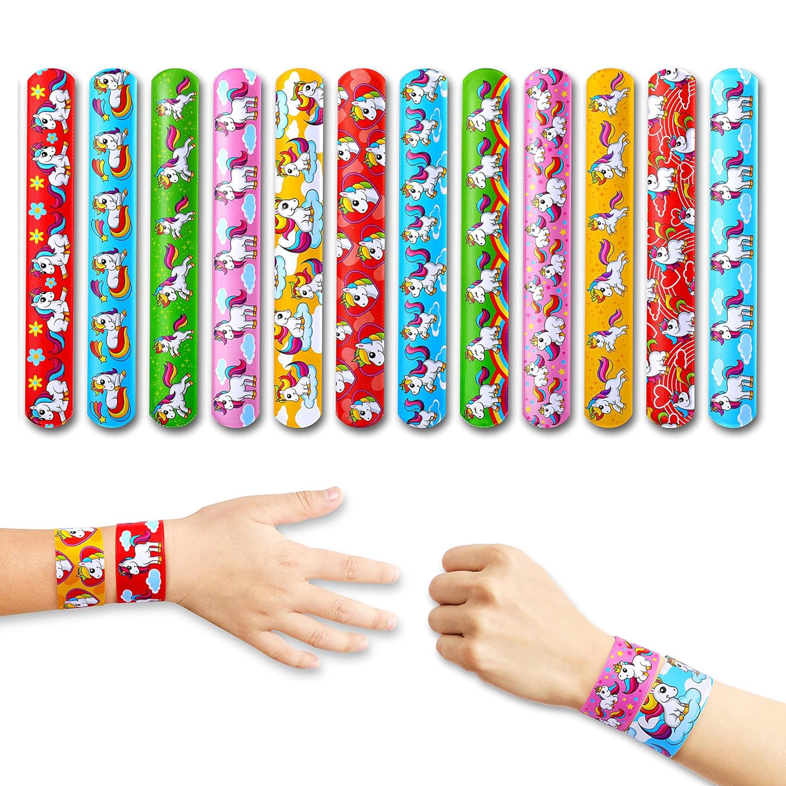 Buy PARTEET (12 PCS Unicorn Theme Slap Bands for Kids|Colorful